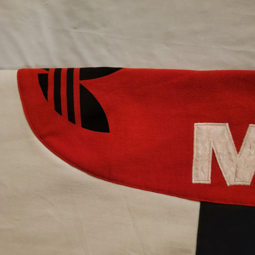 Adidas Men's RUN DMC Sweater - Red, Black, and White - Picture 15 of 16